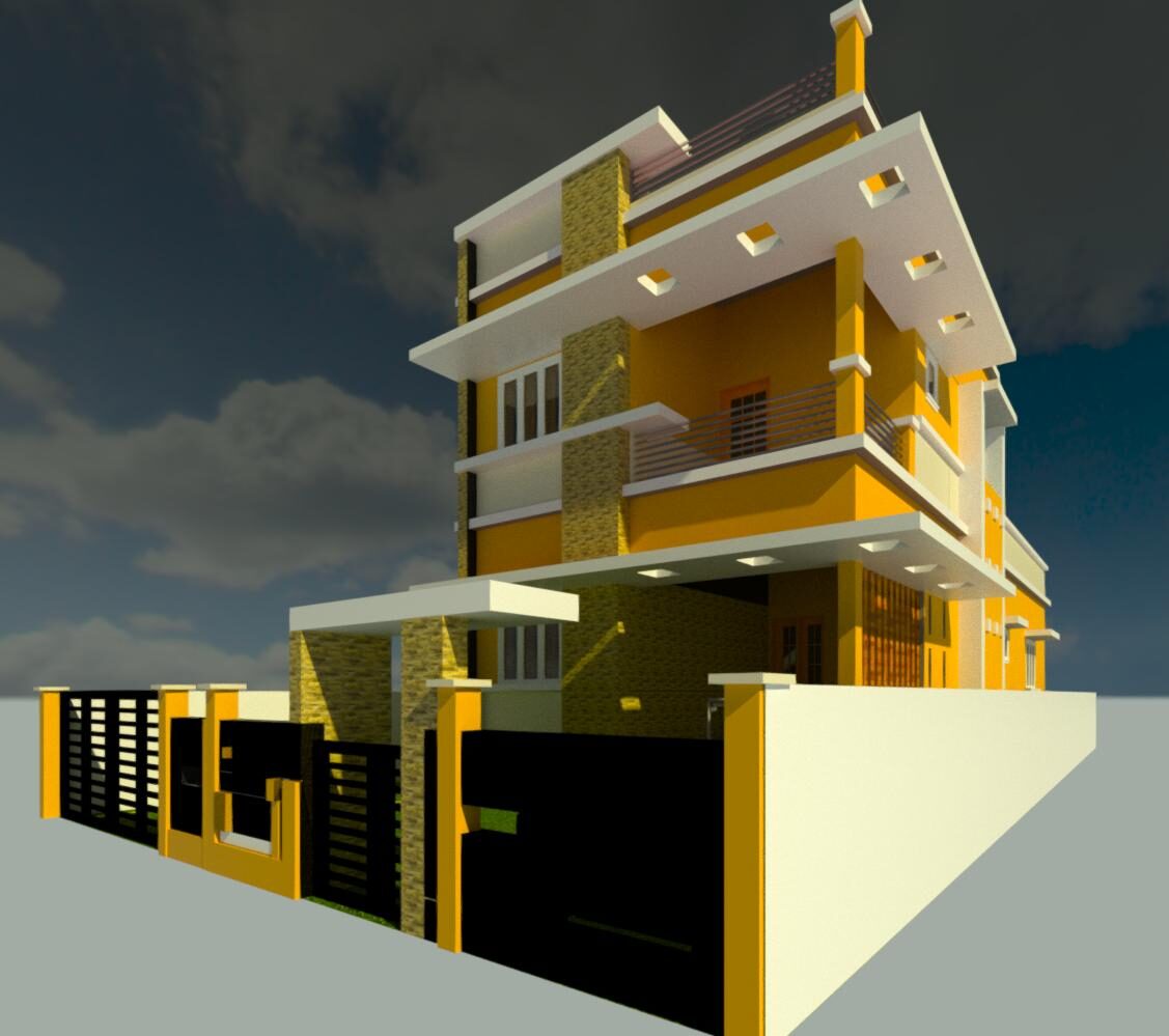 Residential architectural design visual