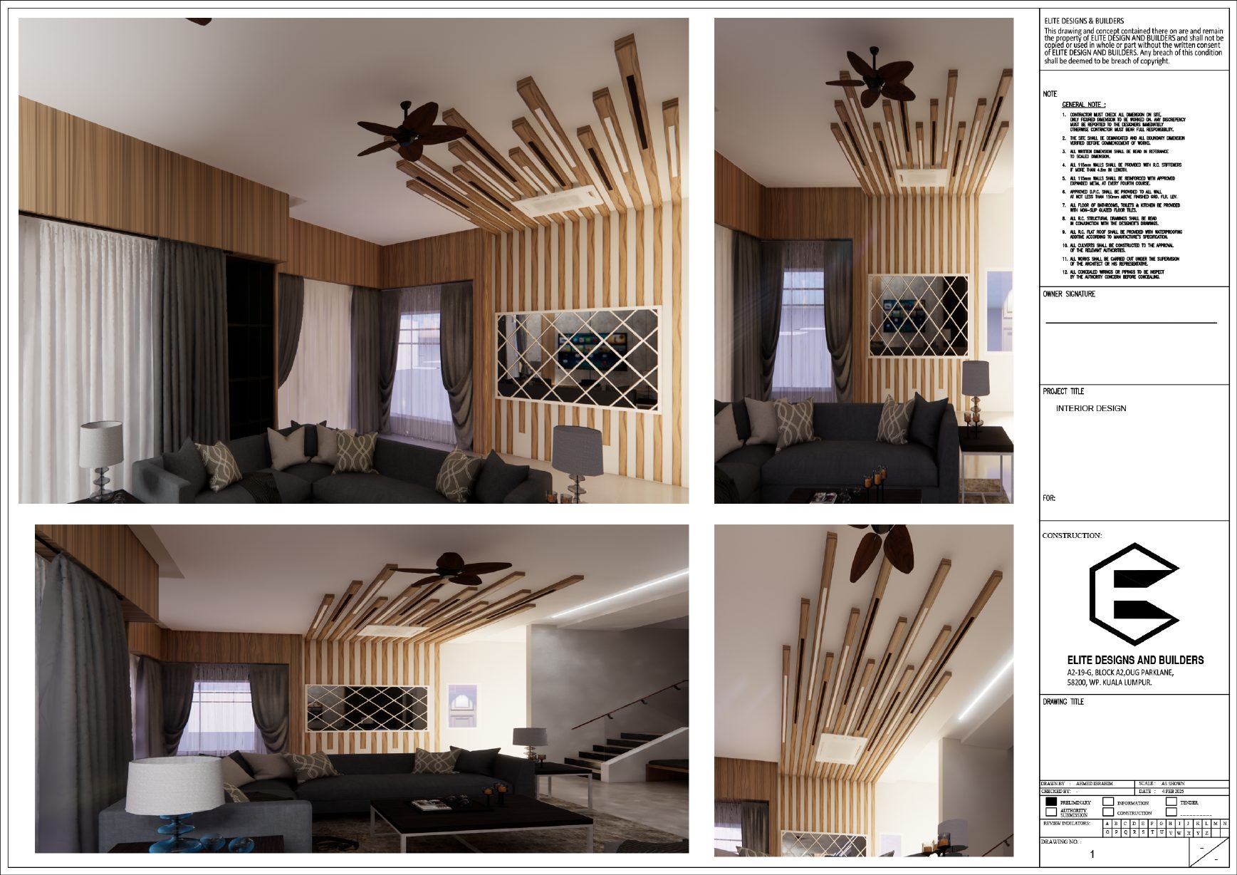Bungalow house living interior visual