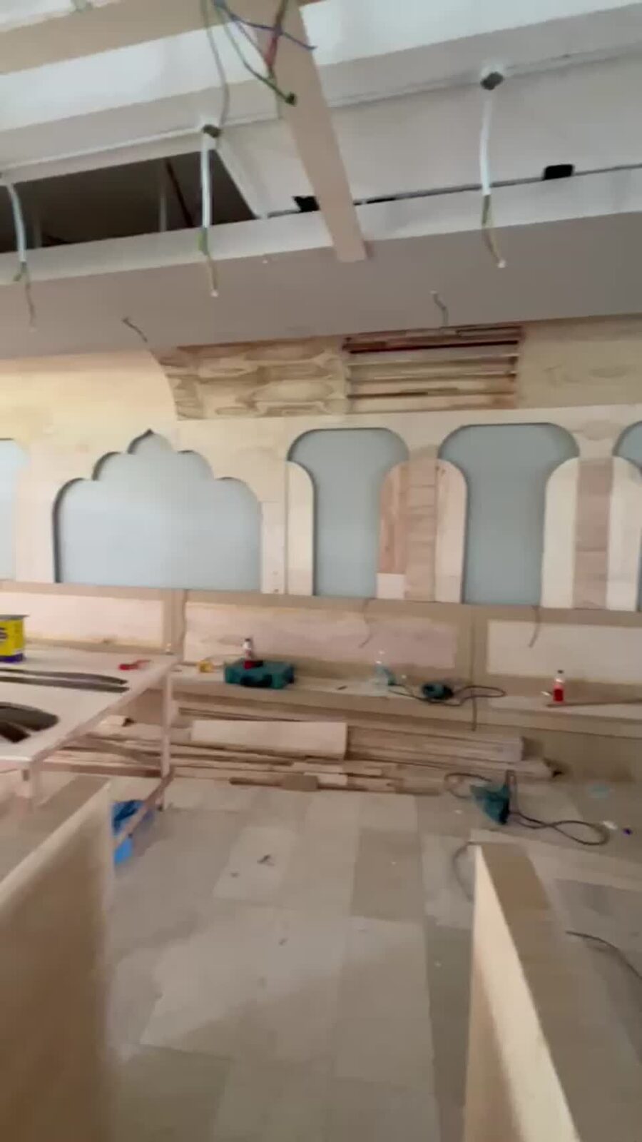 Construction work on site
